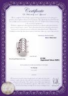 Product certificate: W-14K-TRP-Clasp
