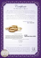 Product certificate: Y-14k-Fishhook-clasp-WMinster
