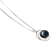 12-13mm AA Quality Freshwater Cultured Pearl Pendant in Judith Black