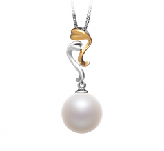 10-11mm AAAA Quality Freshwater Cultured Pearl Pendant in Brianna White