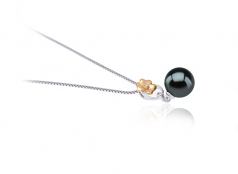 9-10mm AAA Quality Tahitian Cultured Pearl Pendant in Pamela Black