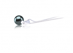 9-10mm AAA Quality Tahitian Cultured Pearl Pendant in Nicole Black