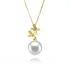 10-11mm AAA Quality South Sea Cultured Pearl Pendant in Barbara White