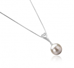 10-11mm AAAA Quality Freshwater Cultured Pearl Pendant in Bunny White