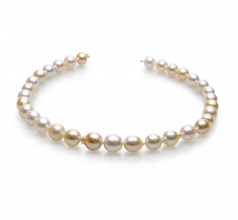 10-13mm Baroque Quality South Sea Cultured Pearl Necklace in 18-inch Multicolor