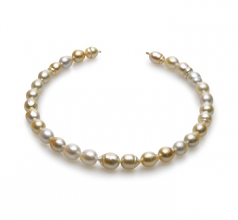 10.4-13mm Baroque Quality South Sea Cultured Pearl Necklace in 18-inch Multicolor