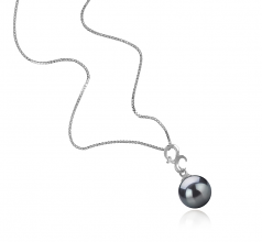 8-9mm AA Quality Japanese Akoya Cultured Pearl Pendant in Kacey Black