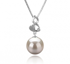 10-11mm AAAA Quality Freshwater Cultured Pearl Pendant in Niamh White