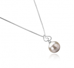 10-11mm AAAA Quality Freshwater Cultured Pearl Pendant in Belinda White