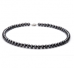 6-7mm AA Quality Freshwater Cultured Pearl Set in Black