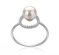 6-7mm AAAA Quality Freshwater Cultured Pearl Ring in Andy White