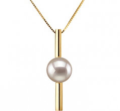 7-8mm AA Quality Japanese Akoya Cultured Pearl Pendant in Johana White