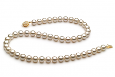 7-8mm AAAA Quality Freshwater Cultured Pearl Necklace in White