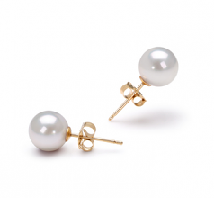 6.5-7mm AAA Quality Japanese Akoya Cultured Pearl Earring Pair in White