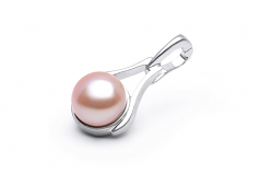 9-10mm AA Quality Freshwater Cultured Pearl Pendant in Enhancer Pink