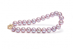 7-8mm AAAA Quality Freshwater Cultured Pearl Bracelet in Lavender