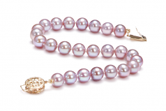 6-7mm AAAA Quality Freshwater Cultured Pearl Bracelet in Lavender