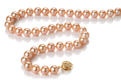 7-8mm AAA Quality Freshwater Cultured Pearl Necklace in Pink