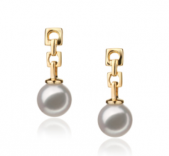 6-7mm Hanadama - AAAA Quality Japanese Akoya Cultured Pearl Earring Pair in Hanadama Anya White