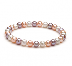 6-7mm AA Quality Freshwater Cultured Pearl Bracelet in Donna Multicolor