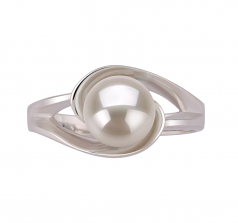 6-7mm AAA Quality Freshwater Cultured Pearl Ring in Clare White