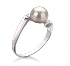 6-7mm AAA Quality Freshwater Cultured Pearl Ring in Dana White