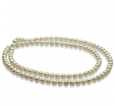 6-7mm AA Quality Freshwater Cultured Pearl Necklace in 30 inches White