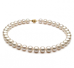 10-11mm AA Quality Freshwater Cultured Pearl Necklace in White