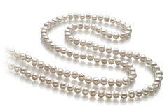 6-7mm A Quality Freshwater Cultured Pearl Necklace in Betty White