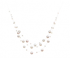 3-9mm A Quality Freshwater Cultured Pearl Necklace in Mary White