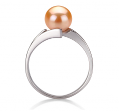 7-8mm AAA Quality Freshwater Cultured Pearl Ring in Jenna Pink