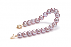 8.5-9.5mm AAAA Quality Freshwater Cultured Pearl Bracelet in Lavender