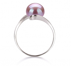 9-10mm AA Quality Freshwater Cultured Pearl Ring in Chantel Lavender