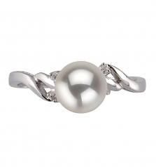 6-7mm AAA Quality Japanese Akoya Cultured Pearl Ring in Andrea White