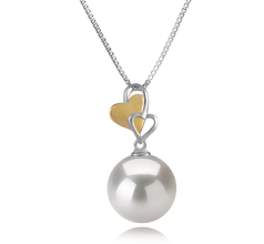 11-12mm AAAA Quality Freshwater - Edison Cultured Pearl Pendant in Felicia White