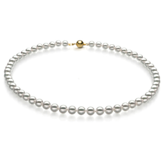 6.5-7mm Hanadama - AAAA Quality Japanese Akoya Cultured Pearl Necklace in Hanadama 18-inch White