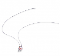 7-8mm AAAA Quality Freshwater Cultured Pearl Pendant in Carlin Pink