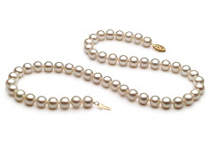 7.5-8.5mm AA Quality Freshwater Cultured Pearl Necklace in White