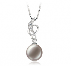 9-10mm AA Quality Freshwater Cultured Pearl Pendant in Naomi White