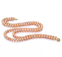 6-7mm AA Quality Freshwater Cultured Pearl Necklace in Ulrike Pink