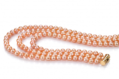 6-7mm AA Quality Freshwater Cultured Pearl Necklace in Verena Pink