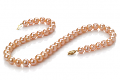 8-9mm AA Quality Freshwater Cultured Pearl Necklace in Pink