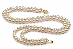 6-7mm AA Quality Freshwater Cultured Pearl Set in Liska White