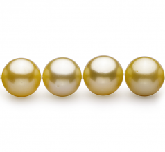 10.9-12.8mm AAA Quality South Sea Cultured Pearl Necklace in Gold