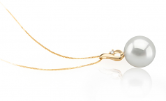 10-11mm AAA Quality South Sea Cultured Pearl Pendant in Darlene White