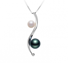 5-8mm AA Quality Freshwater Cultured Pearl Pendant in Elida Multicolor