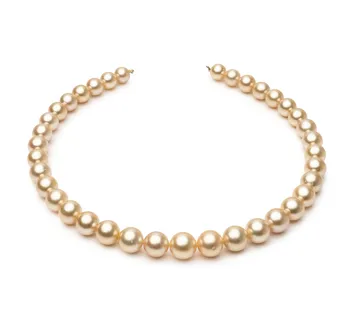 9.6-12.6mm AA+ Quality South Sea Cultured Pearl Necklace in 18-inch Gold 9.6-12.6mm AA+ Quality South Sea Cultured Pearl Necklace in 18-inch Gold