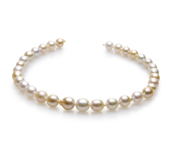 10-13mm Baroque Quality South Sea Cultured Pearl Necklace in 18-inch Multicolour