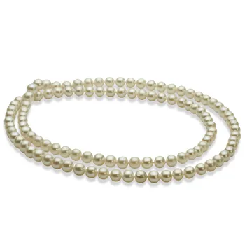6-7mm AA Quality Freshwater Cultured Pearl Necklace in 30 inches White 6-7mm AA Quality Freshwater Cultured Pearl Necklace in 30 inches White