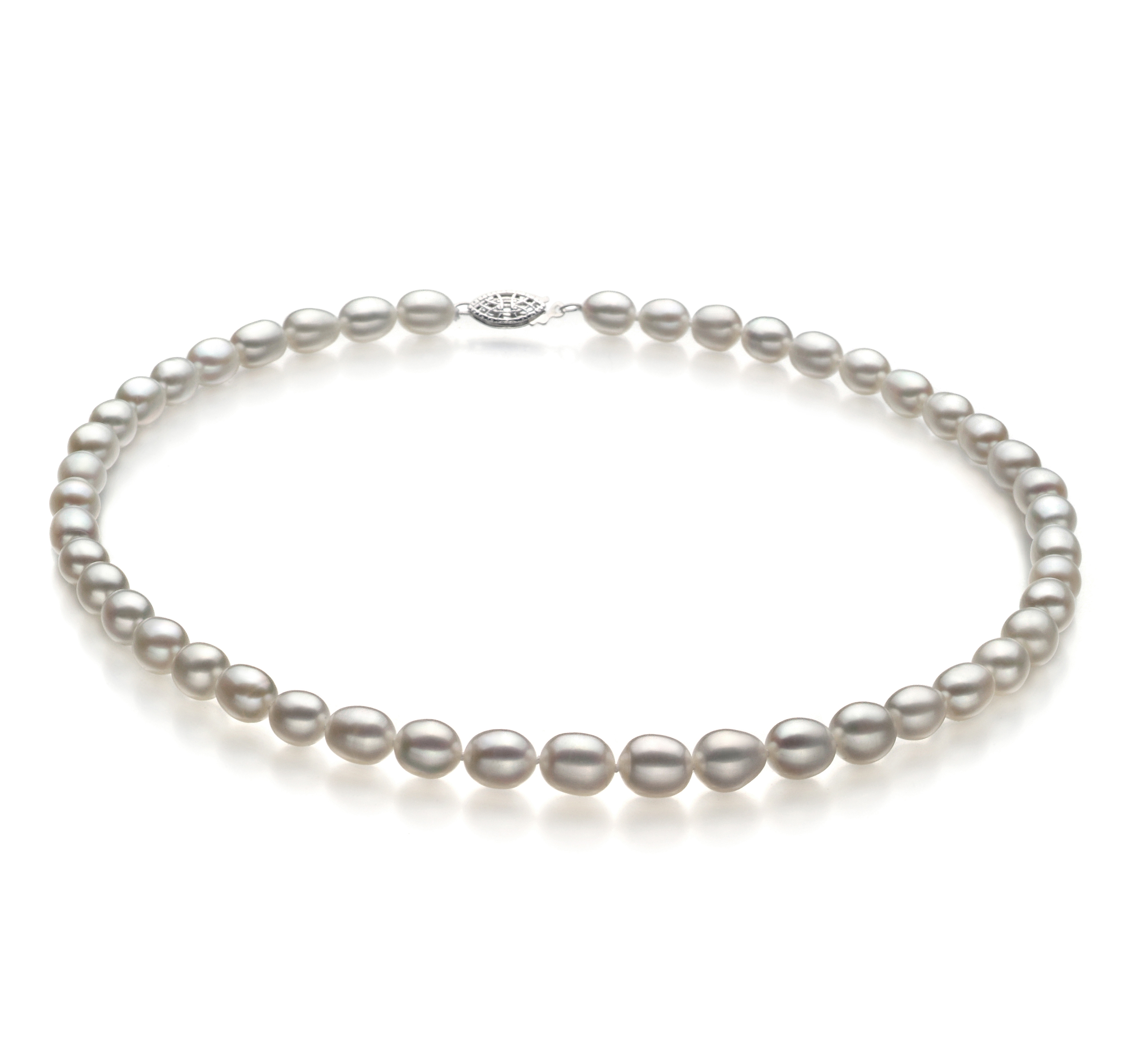 Drop White 8.5-9.5mm AA Quality Freshwater Cultured Pearl Necklace